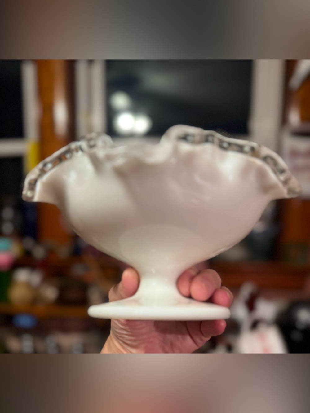 Fenton Silver Crest Footed Bowl - Picture 6 of 9